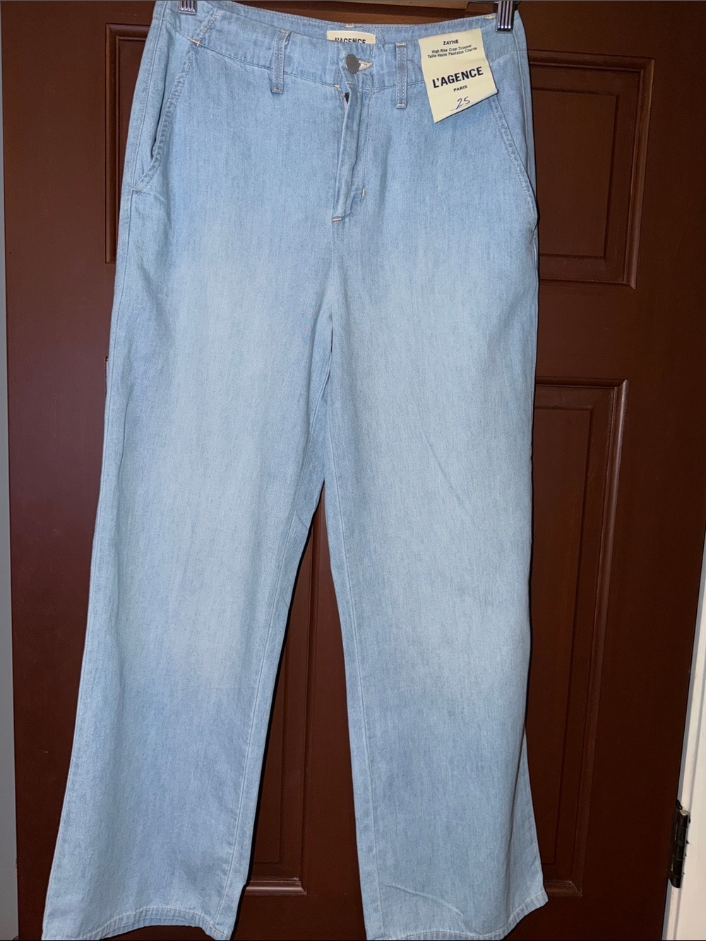 L'AGENCE Light Blue Wide Leg Jeans - Picture 2 of 4